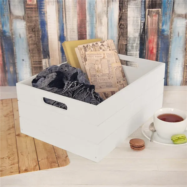 Wooden box 26x16x11 cm white