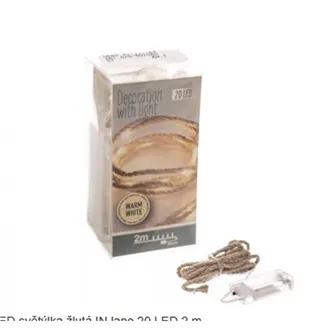 LED light yellow IN rope 20 LEDs 2 m