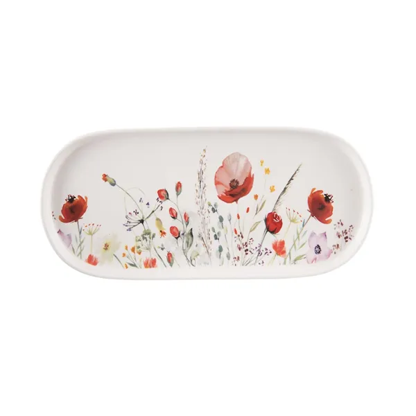 Serving plate oval POPPY 25x12 cm O0556