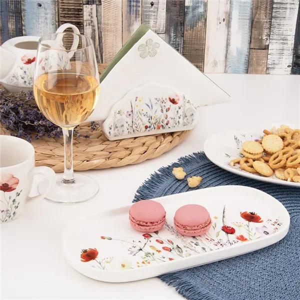 Serving plate oval POPPY 25x12 cm O0556