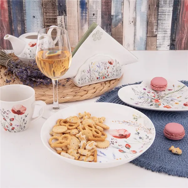 Porcelain deep plate POPPY dia. 20,5 cm O0559