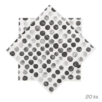 Paper napkin dots 20 pcs 33x33 cm O0563
