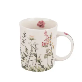 Porcelain mug pink flower 330 ml O0578