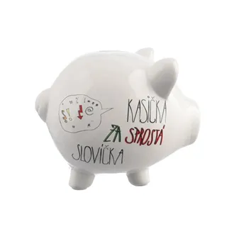 Money box Ker. Dirty words white 20x14x16.5 cm