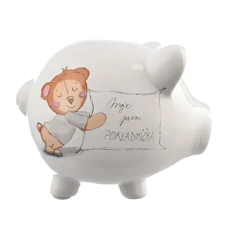 Money box ker. First money box white 20x14x16.5 cm
