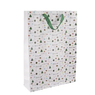 Paper gift bag Happy and cheerful 32.5x10x45.5 cm