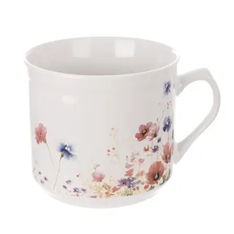 Ceramic mug with flowers 0.5 l O0639