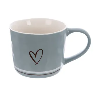 Porcelain mug HEART 0.4 l blue O0644-13