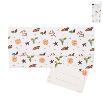 Paper gift envelope SCENT OF CHRISTMAS + inserted card, writign in Czech O0645