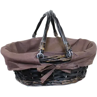 basket with two handles brown P0068/H