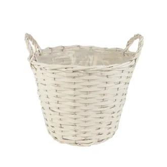 Basket with plastic white P0242