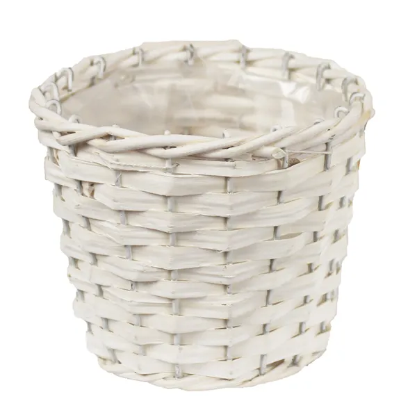 Basket with plastic white P0247/B