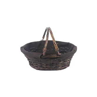 basket with two handles brown P0512