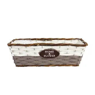 Basket white-brown 30 cm