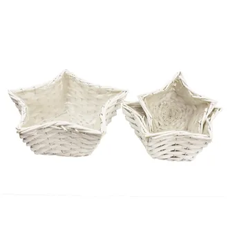 Basket star white, set 3pcs P0682-01