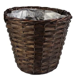 Basket round brown 19cm P0784/2