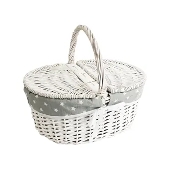 Picnic basket white P0866