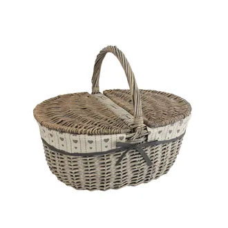 Picnic basket grey P0867
