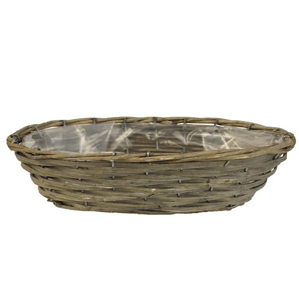 Flowerpot oval grey P0991/5