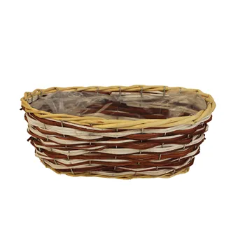 Basket oval with plasticc lining P1023/2