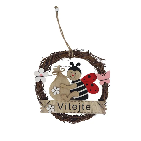 Decorative wreath - ladybug P1796