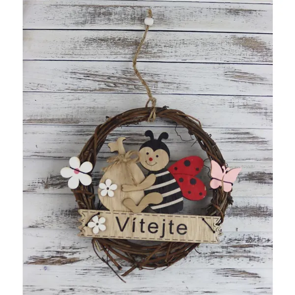 Decorative wreath - ladybug P1796