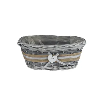 Plastic lined flower pot grey P2022/1