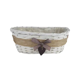 Plastic lined flower pot white P2023/1