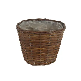 Plastic lined flower pot brown P2026/2