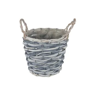 Plastic lined flower pot grey P2030/2