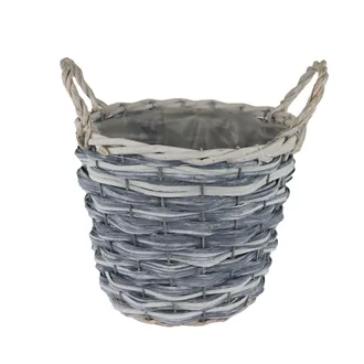 Plastic lined flower pot grey P2030/3