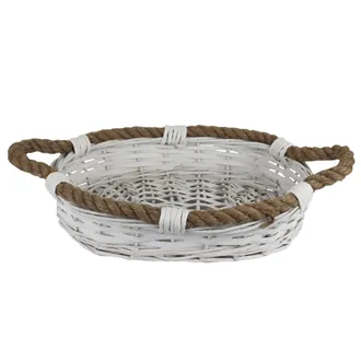 Basket white oval klein P2038/M