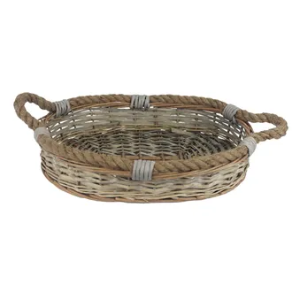 Basket, oval grey P2039/S
