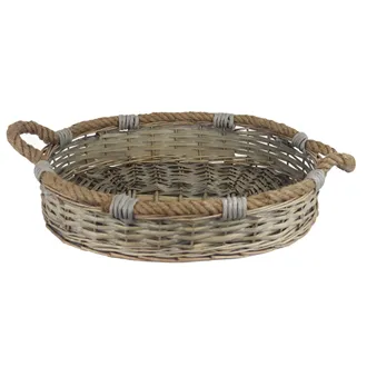 Basket, oval grey large P2039/V