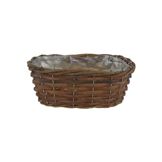 Plastic lined flower pot brown P2042/M
