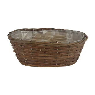 Plastic lined flower pot brown P2042/V