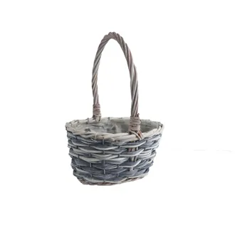 Basket oval gray small P2046/M