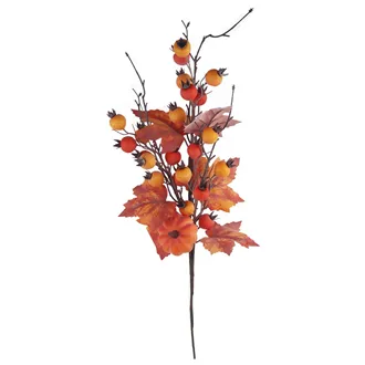 Decorative branch with pumpkin P2086