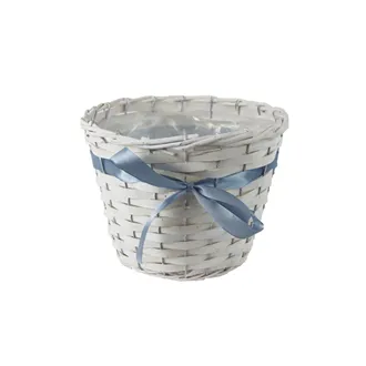 Basket planter with plastic lining P2269/2