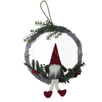 Christmas wreath with elf P2293