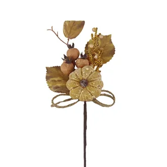 Decorative branch with pumpkin P2311