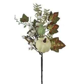 Decorative branch with pumpkin P2325