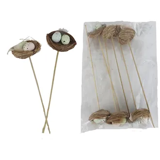 Egg nest wreath, 6 pcs P2383