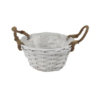 Flower planter with plastic lining P2399/1