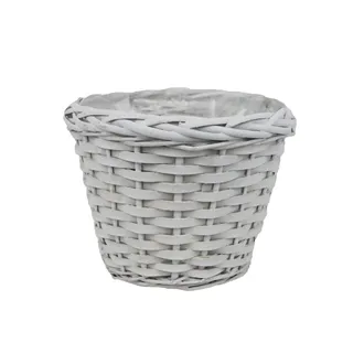 Flower planter basket with plastic lining P2402/1