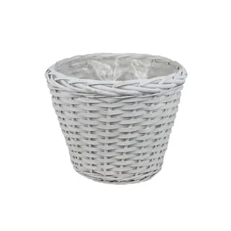 Flower planter basket with plastic lining P2402/3
