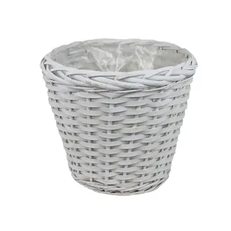 Flower planter basket with plastic lining P2402/4