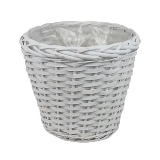 Flower planter basket with plastic lining P2402/5