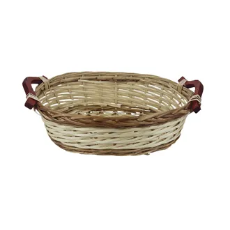 White oval basket P2408/1