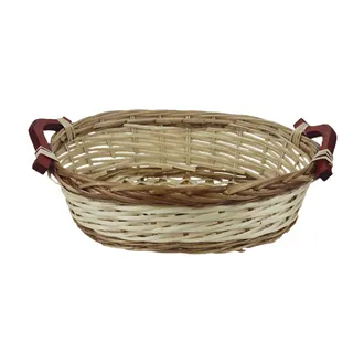 White oval basket P2408/2